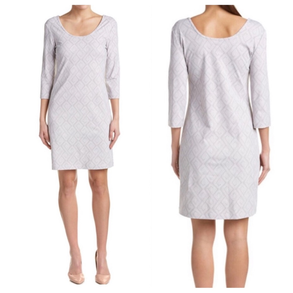 Persifor Kilpatrick Dress in Platinum Batik Dot | SMALL NWT